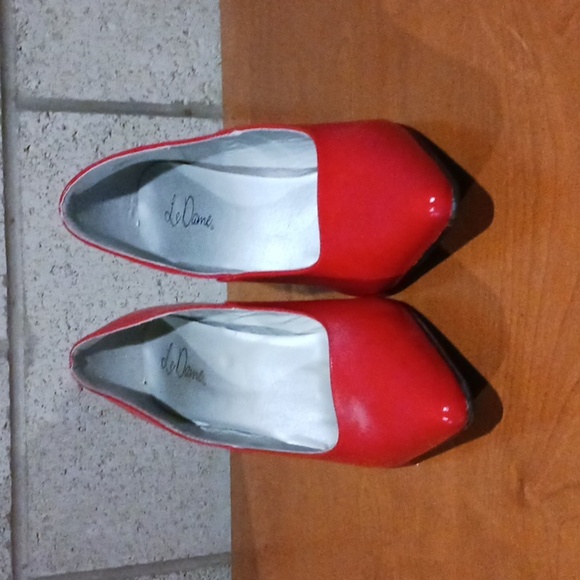 LeDame Crossdresser Red High Heels Mens Size 14D Womens Size 16D - Picture 2 of 6